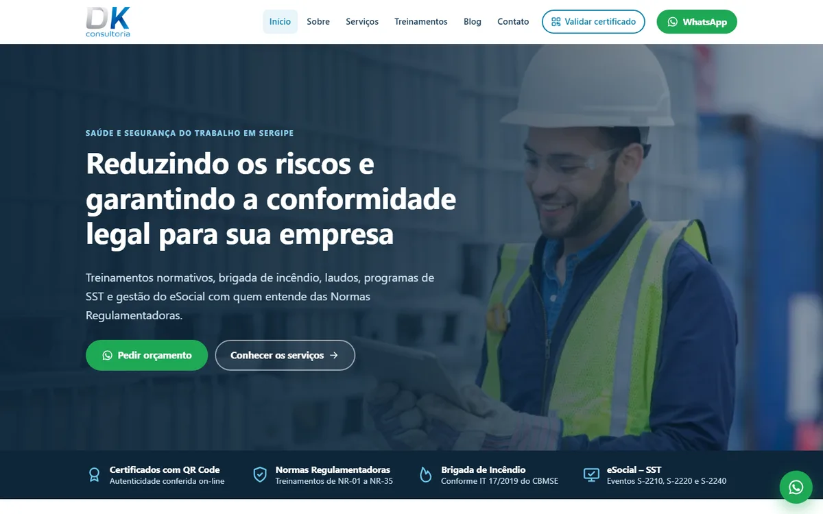 Site da DK Consultoria